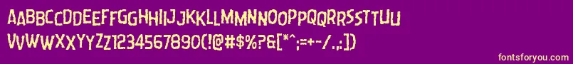Wormcuisinestag Font – Yellow Fonts on Purple Background
