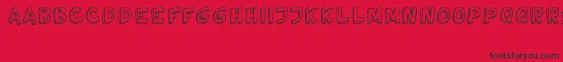Fonte TweedyVer02112010Thunderpanda – fontes pretas em um fundo vermelho