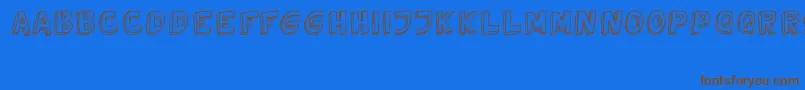 Czcionka TweedyVer02112010Thunderpanda – brązowe czcionki na niebieskim tle