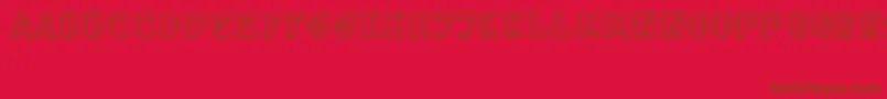 フォントTweedyVer02112010Thunderpanda – 赤い背景に茶色の文字