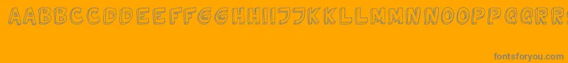Шрифт TweedyVer02112010Thunderpanda – серые шрифты на оранжевом фоне