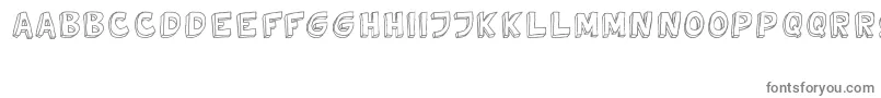 フォントTweedyVer02112010Thunderpanda – 白い背景に灰色の文字