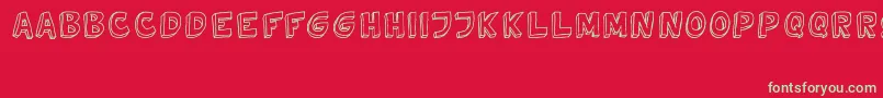 フォントTweedyVer02112010Thunderpanda – 赤い背景に緑の文字