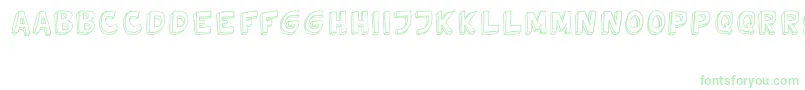 Шрифт TweedyVer02112010Thunderpanda – зелёные шрифты на белом фоне