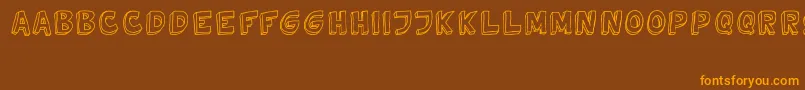 Шрифт TweedyVer02112010Thunderpanda – оранжевые шрифты на коричневом фоне