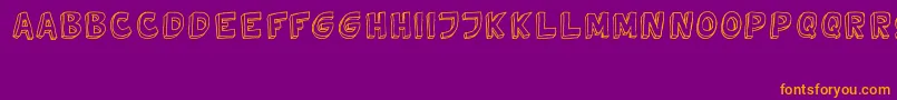 Шрифт TweedyVer02112010Thunderpanda – оранжевые шрифты на фиолетовом фоне