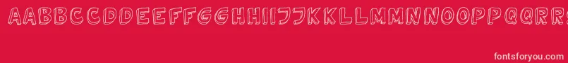 TweedyVer02112010Thunderpanda-fontti – vaaleanpunaiset fontit punaisella taustalla