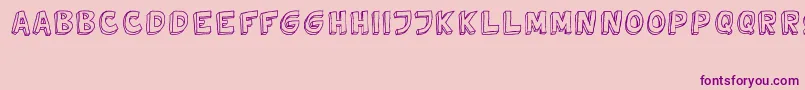 Шрифт TweedyVer02112010Thunderpanda – фиолетовые шрифты на розовом фоне
