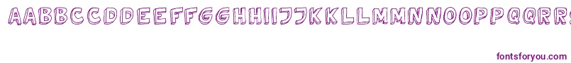 Шрифт TweedyVer02112010Thunderpanda – фиолетовые шрифты на белом фоне