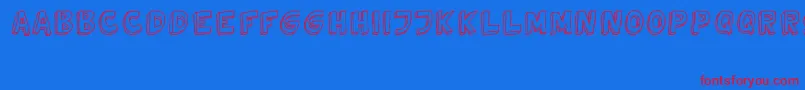 Шрифт TweedyVer02112010Thunderpanda – красные шрифты на синем фоне