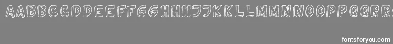 フォントTweedyVer02112010Thunderpanda – 灰色の背景に白い文字
