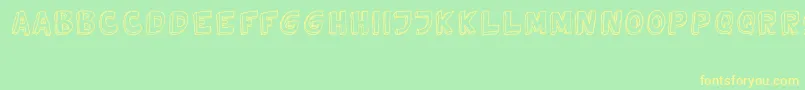 TweedyVer02112010Thunderpanda Font – Yellow Fonts on Green Background
