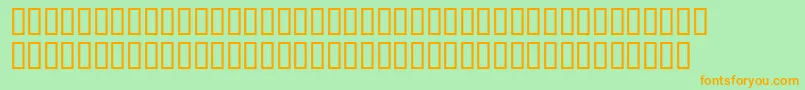 Wod Font – Orange Fonts on Green Background