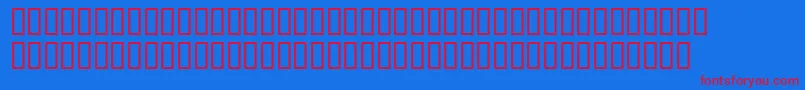 フォントWod – 赤い文字の青い背景
