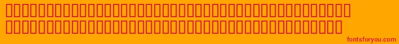 Wod Font – Red Fonts on Orange Background