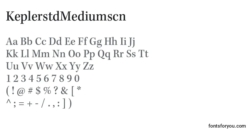 Шрифт KeplerstdMediumscn – алфавит, цифры, специальные символы