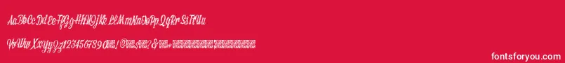 Sketchybuilder Font – White Fonts on Red Background