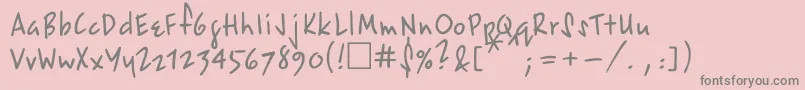 フォントEpsilon – ピンクの背景に灰色の文字