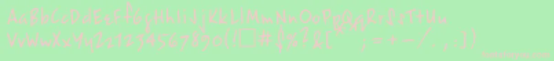 Epsilon Font – Pink Fonts on Green Background