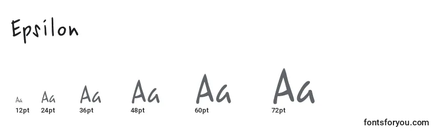 Epsilon Font Sizes