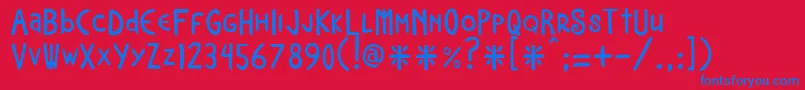 NeocatRegular3.0 Font – Blue Fonts on Red Background