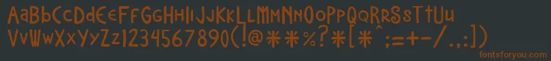 Police NeocatRegular3.0 – polices brunes sur fond noir