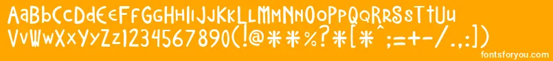NeocatRegular3.0-Schriftart – Weiße Schriften auf orangefarbenem Hintergrund