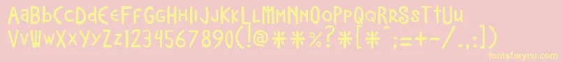 NeocatRegular3.0 Font – Yellow Fonts on Pink Background