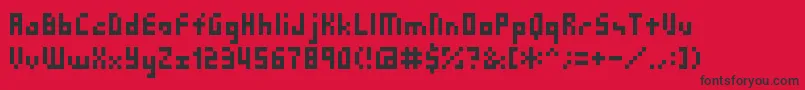 Shakagraphics03 Font – Black Fonts on Red Background