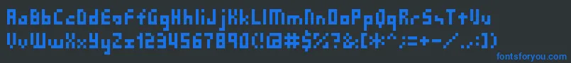 Shakagraphics03 Font – Blue Fonts on Black Background