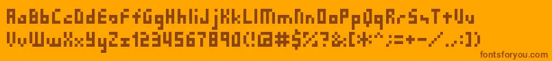 Shakagraphics03 Font – Brown Fonts on Orange Background