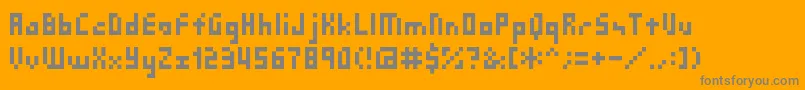 Shakagraphics03 Font – Gray Fonts on Orange Background