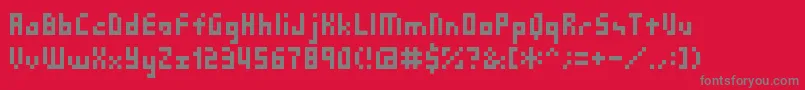 Shakagraphics03 Font – Gray Fonts on Red Background