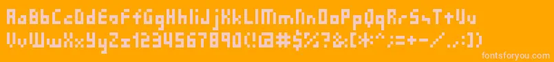 Shakagraphics03 Font – Pink Fonts on Orange Background