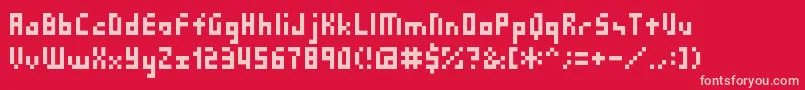 Shakagraphics03 Font – Pink Fonts on Red Background