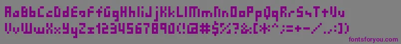Шрифт Shakagraphics03 – фиолетовые шрифты на сером фоне