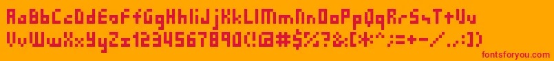 Shakagraphics03 Font – Red Fonts on Orange Background