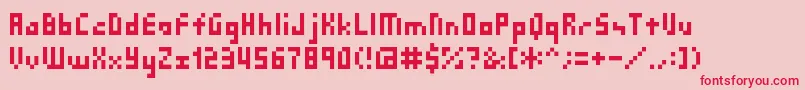 Shakagraphics03 Font – Red Fonts on Pink Background