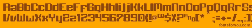 Шрифт Blackwolf – коричневые шрифты на оранжевом фоне