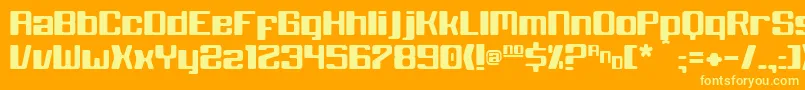 フォントBlackwolf – オレンジの背景に黄色の文字