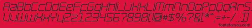 RavepartyOblique Font – Black Fonts on Red Background