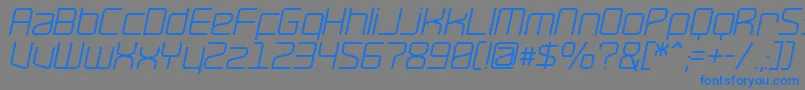 RavepartyOblique Font – Blue Fonts on Gray Background