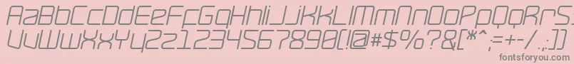 RavepartyOblique-Schriftart – Graue Schriften auf rosa Hintergrund
