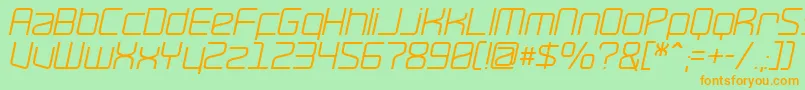 RavepartyOblique Font – Orange Fonts on Green Background