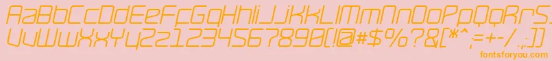 RavepartyOblique Font – Orange Fonts on Pink Background