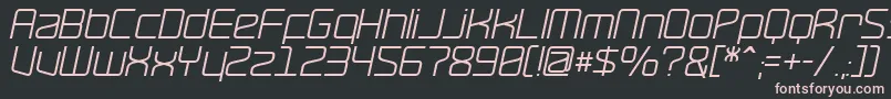RavepartyOblique-fontti – vaaleanpunaiset fontit mustalla taustalla