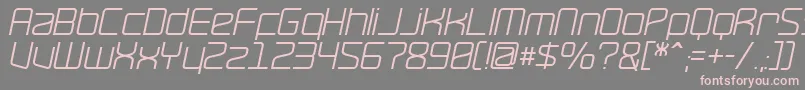 RavepartyOblique-fontti – vaaleanpunaiset fontit harmaalla taustalla