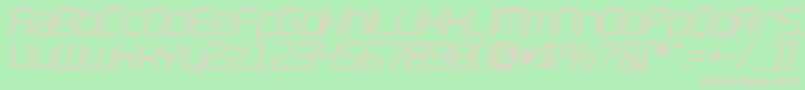 RavepartyOblique Font – Pink Fonts on Green Background