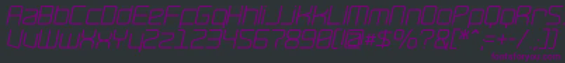 Шрифт RavepartyOblique – фиолетовые шрифты на чёрном фоне