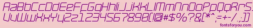 RavepartyOblique Font – Purple Fonts on Pink Background